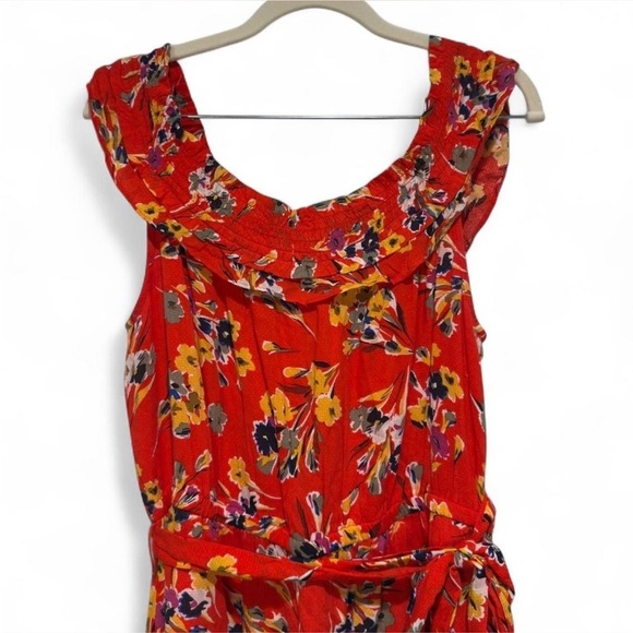Anthropologie 52 Conversations Colloquial Off Shoulder Floral Midi Dress US 12​ - Picture 2 of 11